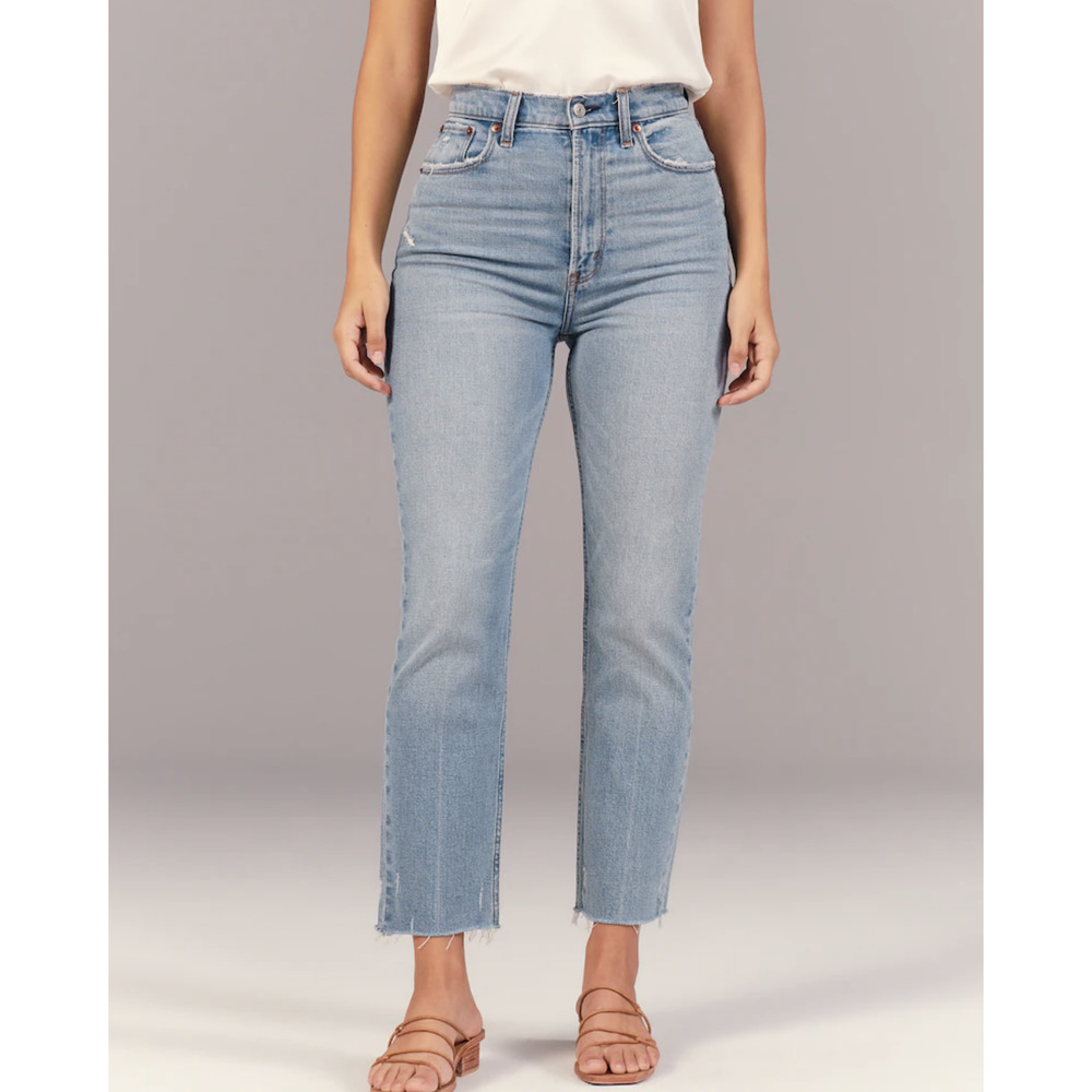 Abercrombie & Fitch Ankle Straight Ultra High Rise